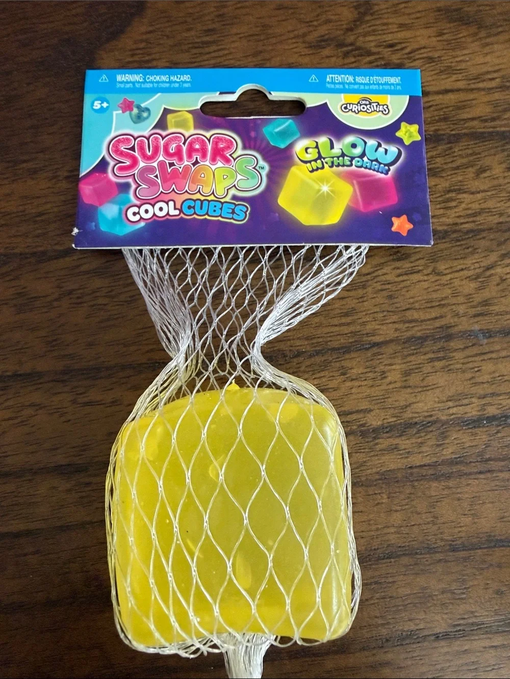 Sugar Swaps Cool Cubes Glow-in-the-Dark Yellow Toy Cube